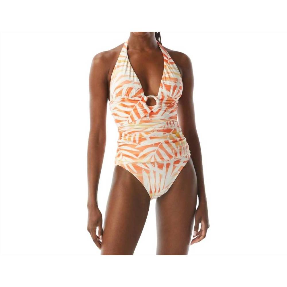 Carmen Marc Valvo Orange and White Bikini
